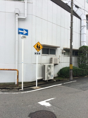 何の変哲もない標識を撮影する不審者１名。