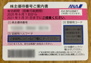 ANA HD・株主優待券